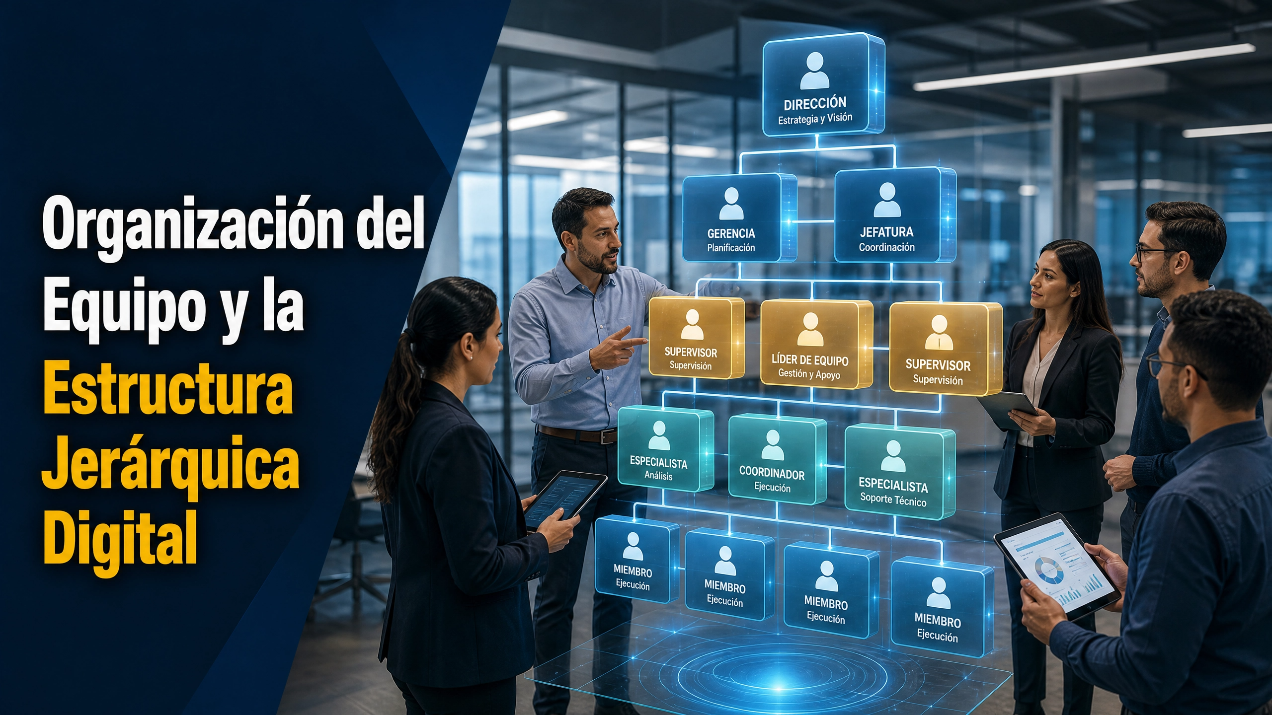 Organización del Equipo y la Estructura Jerárquica en la Era Digital